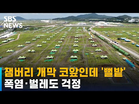 잼버리 개막 코앞인데 곳곳 &#39;뻘밭&#39;…폭염 · 벌레도 걱정 / SBS