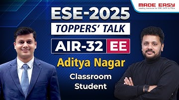 UPSC ESE 2025 Results | AIR 32 Aditya Nagar (EE) | ESE Topper
