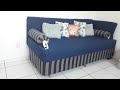 Sofa feito com cama box passo a passo #diy #homedecor #decoracao #facavocemesmo
