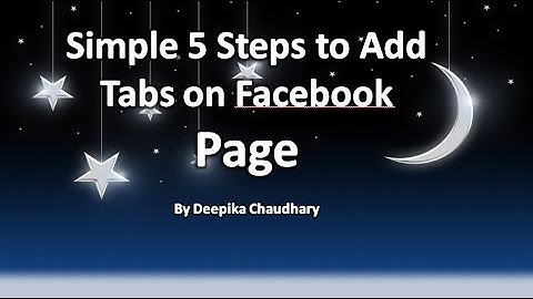 How to Add Custom Tabs in Facebook Page