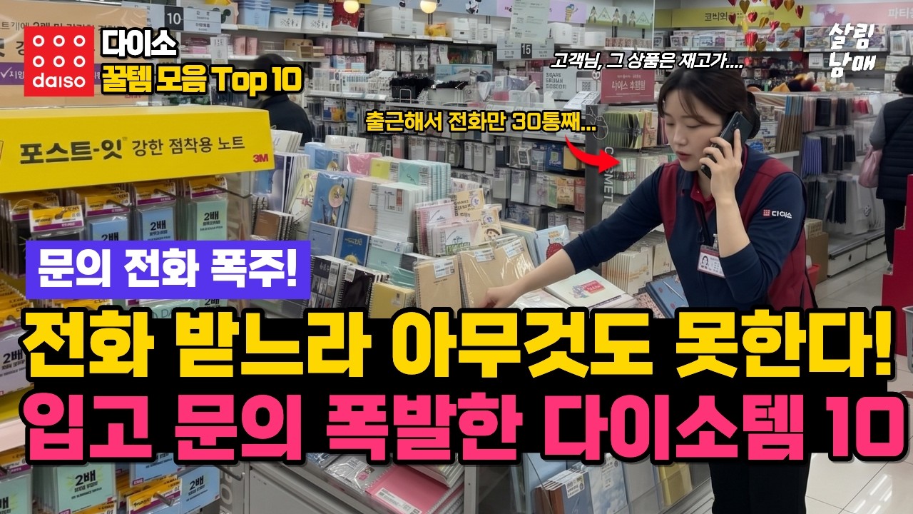 다이소 매장에 쇄도하는 문의 전화로 업무가 마비될 지경! 시즌만 되면 입고 문의가 빗발친다는 다이소추천템 10가지!