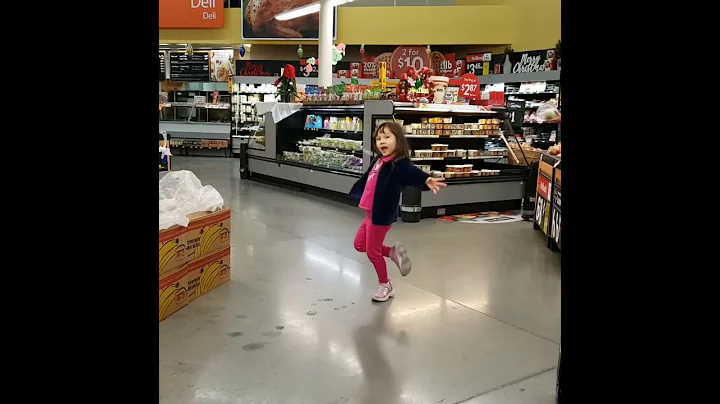 Nia dancing in Wal-Mart
