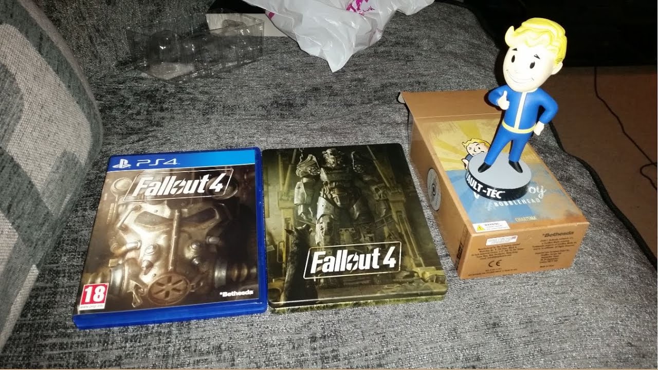 Fallout 4 Steelbook Edition and Vault-Boy Bobblehead Unboxing - YouTube