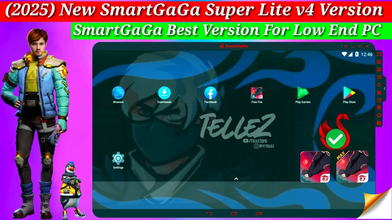 SmartGaGa Super Lite v4 New Emulator For Free Fire Low End PC | SmartGaGa Best Version For PC (2025)