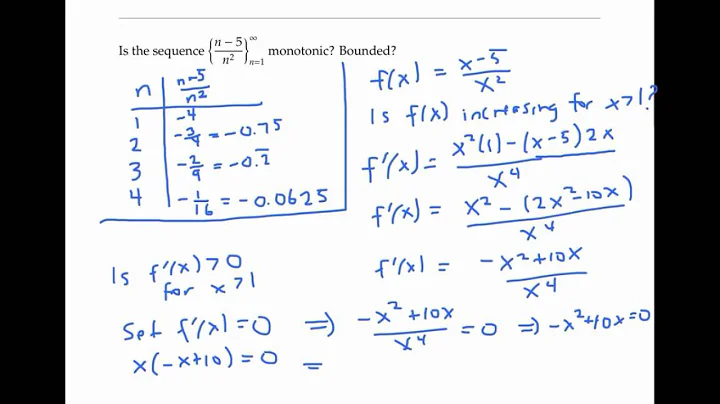 Monotonic and Bounded Sequences Extra