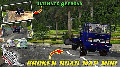 🎉Bussid Update v3.8 ||Broken Road Map Mod In Bussid || Mud Off-road || #Bussid