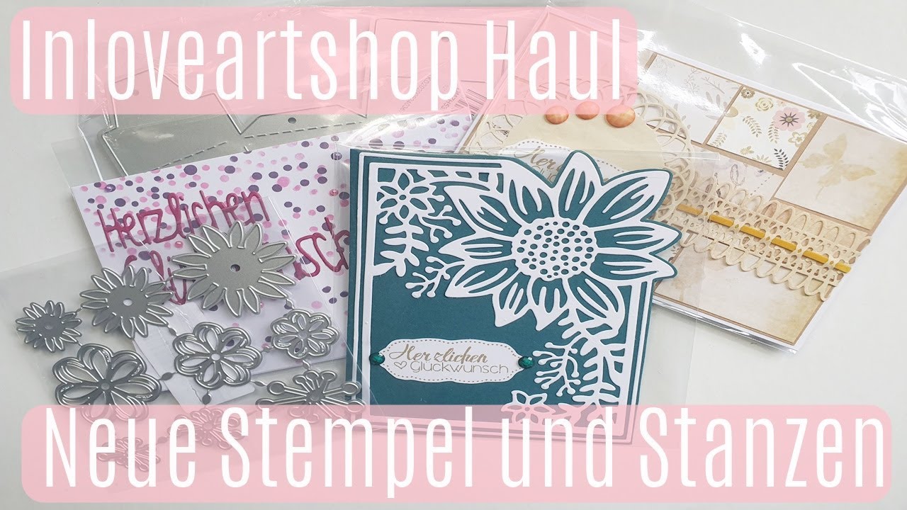 Inloveartshop Haul Neue Stempel und Stanzen Basteln mit Papier Karten
