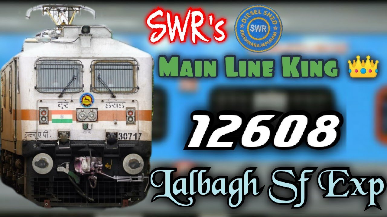 Swr Main Line 12608 KSR BENGALURU-MGR CHENNAI CENTRAL SBC-MAS|SWR's MAIN LINE KING 👑 ...
