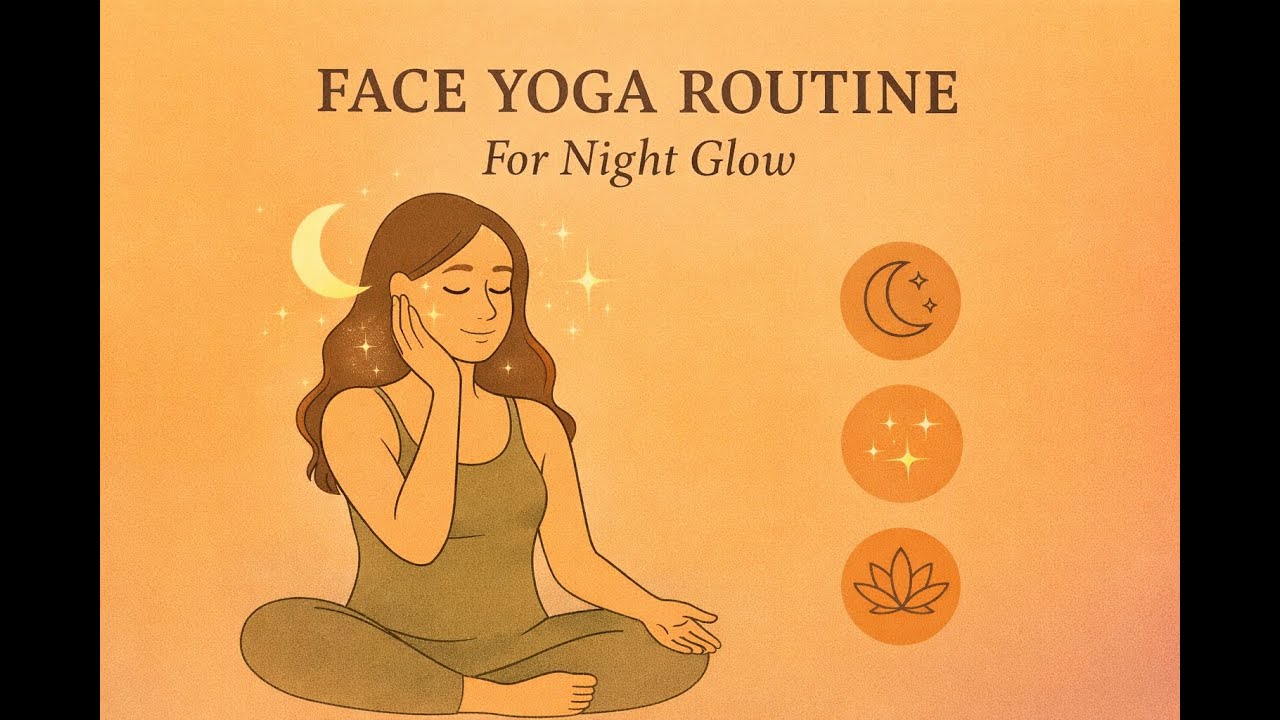 🌙 Night Face Yoga Routine for Glow + DIY Face Cream | Relax, Repair & Rejuvenate