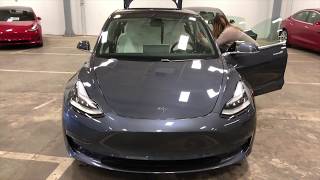 Taking delivery of our tesla model 3 long-range, all wheel drive (awd)
dual motor car, with midnight silver metallic paint and gorgeous black
white premi...