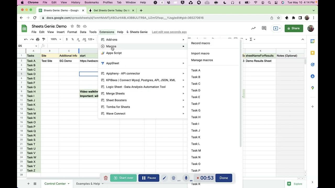 Sheets Genie Data Extraction 5 Steps Demo - YouTube