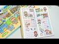 stickers journaling 💙🩷cute kawaii sticker🌈 Immersive ASMR bullet journal | Ep.242