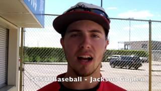 St. Cloud State baseball Jackson Goplen Interview on May 18