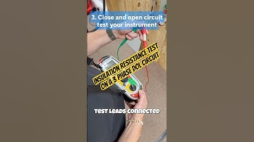 Insulation resistance test on a 3 phase circuit with a DOL #am2 #electrician #2391 #megger