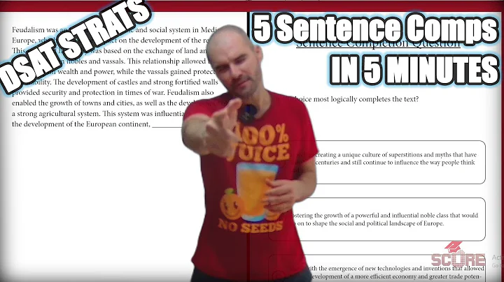 5 Sentence Completion Questions in 5 Minutes | Digital SAT Sentence Completion Strategy