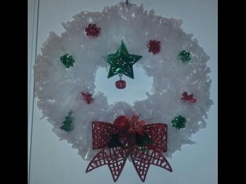 How to Make a Christmas Wreath Using Dollar Tree Items (12/8/15) - YouTube