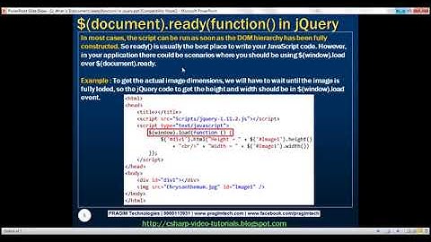 Part 2 What is $document ready function in jquery