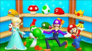 Mario Party Superstars MiniGames Rosalina Vs Waluigi Vs Mario Vs Yoshi (Master Difficulty)