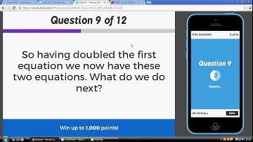 Kahoot Quiz: Simultaneous Equations