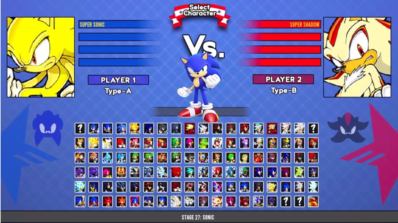 Super Sonic VS Super Shadow I Sonic Mugen Battle HD - YouTube