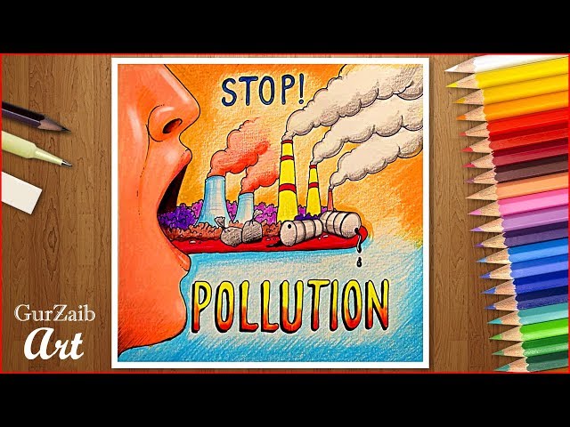 Stop Sign Air Pollution By Coal Industry Drawing Bath Towel by Frank  Ramspott - Pixels