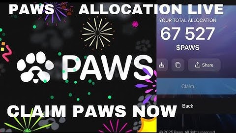 CHECK PAWS ALLOCATION|| Paws Allocation Checker LIVE || Claim Paws Airdrop