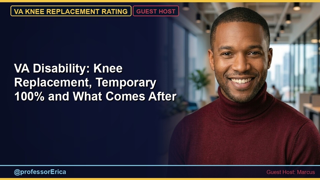 VA Disability: Knee Replacement — The Temporary One Hundred Percent and After
