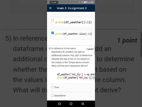 Python for Data Science Nptel Assignment Week 3 Answers | Nptel python for data science week 3