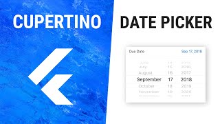 Flutter CupertinoDatePicker Widget