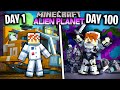 I Survived 100 Days on an ALIEN PLANET in Minecraft...