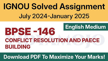 IGNOU BPSE 146 Solved Assignment 2024-25 English Medium PDF Download | BPSE 146 Assignment 2024-2025