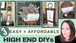 3 HIGH END DIYs 🟨 2 NEW DOLLAR TREE DIYS 🟨 MODERN FARMHOUSE SIGNS
