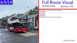 FRV: Borders Buses Service 70 • Galashiels - Langlee • Scania Omnicity 11108 YT11LSE (6/5/24)