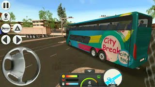 COACH BUS SIMULATOR MULTI AXLE BUS TOP SPEED -ANDROID GAMEPLAY screenshot 3