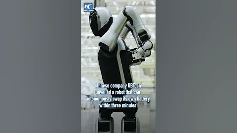 Humanoid robot can swap its own batteries