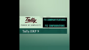f11 & f12 settings in tally ERP 9