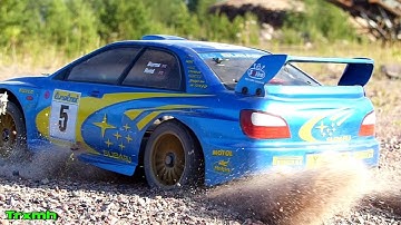 Kyosho Subaru Impreza WRC RC Rally Car in Slow Motion
