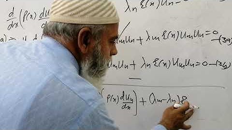 MATH-312, Lec#20, Eigenfunctions Corresponding to Distinct Eigenvalues of SL System are Orthogonal