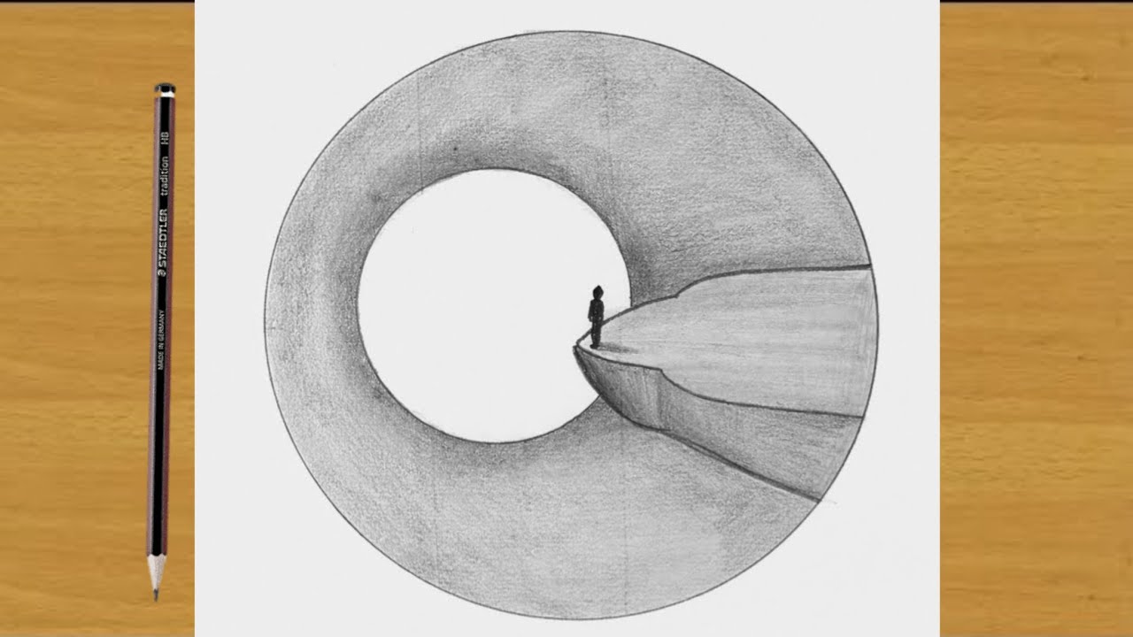 Easy Mountain Drawing with Pencil for Beginners