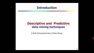 1.2 Data Mining: Descriptive and Predictive Data Mining