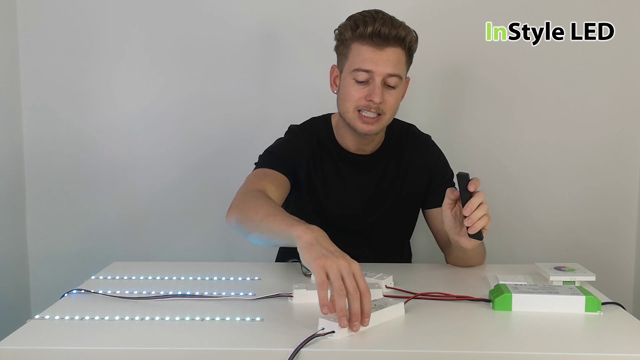 waterbestendig Schurend rechtop How to control multiple LED strips / areas of LED lighting? - Wireless RF  option - YouTube