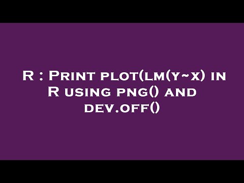 R : Print plot(lm(y~x) in R using png() and dev.off()
