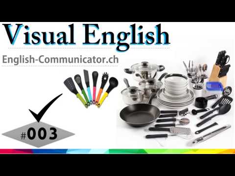 #003 Visual English Language Learning Practical Vocabulary Training Kitchenware Kitchen Accessories