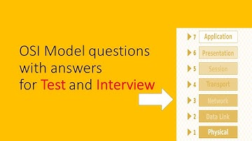 OSI Model Questions with Answers|| for Test and Interview