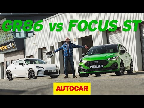 Toyota GR86 vs Ford Focus ST Track Pack - FWD vs RWD track battle | Autocar
