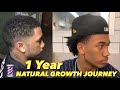 Men’s 1 Year natural hair GROWTH journey