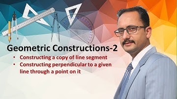 Geometric Constructions-2 | Constructing a Perpendicular line | Dr. Vishal Kataria