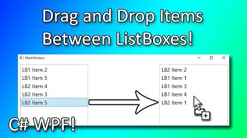 C# WPF - How to drag ListBoxItems between ListBoxes!