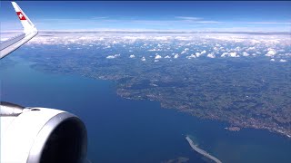 Swiss Airbus A320 Sharklets - Zurich to Vienna with a nasty Bump