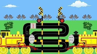 踏切 綱引き運動会 railway crossing animation
